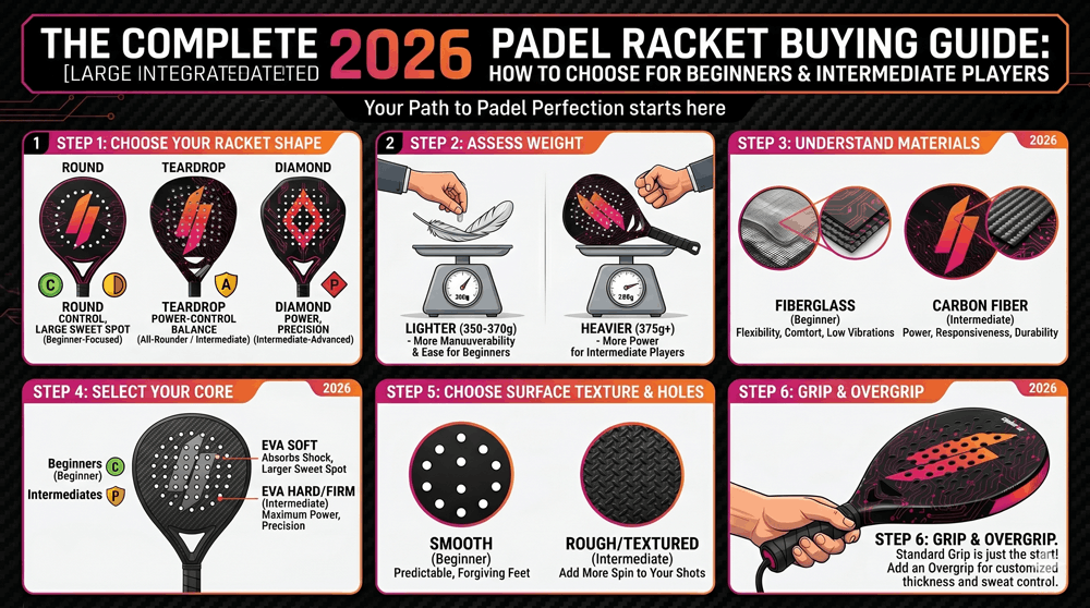 How to Choose a Padel Racket: The Complete 2026 Buying Guide for Beginners & Intermediate Players
