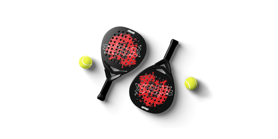 Bolt Shinobi 1.0 ninja carbon fiber padel racket red ink splatter black warrior design USA
