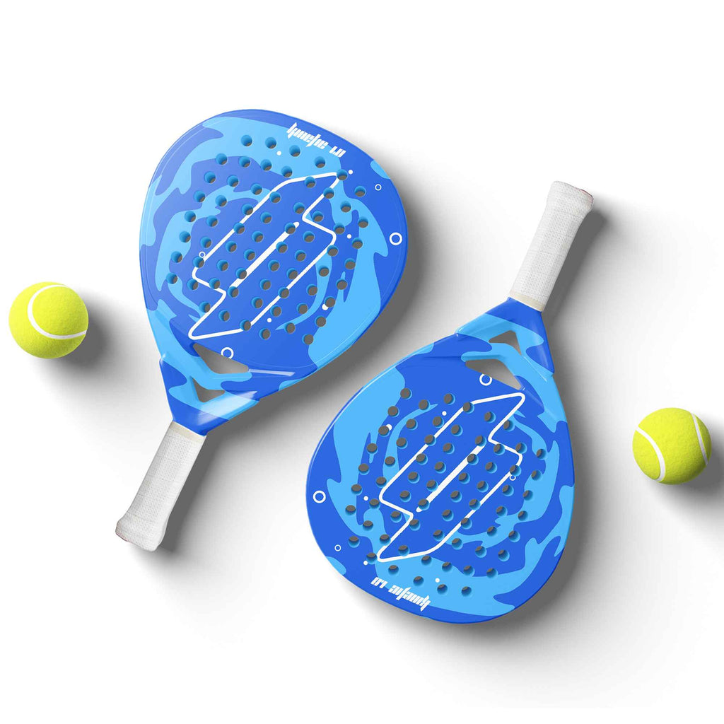 Paddle racket carbon fiber face texture spin grip