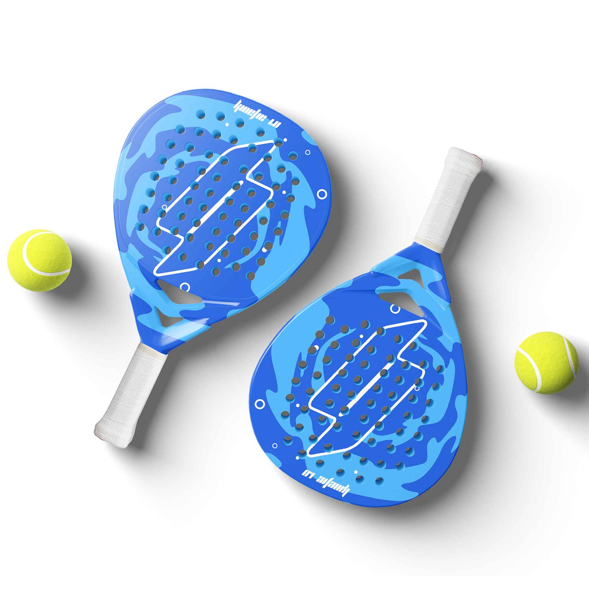 Paddle racket carbon fiber face texture spin grip