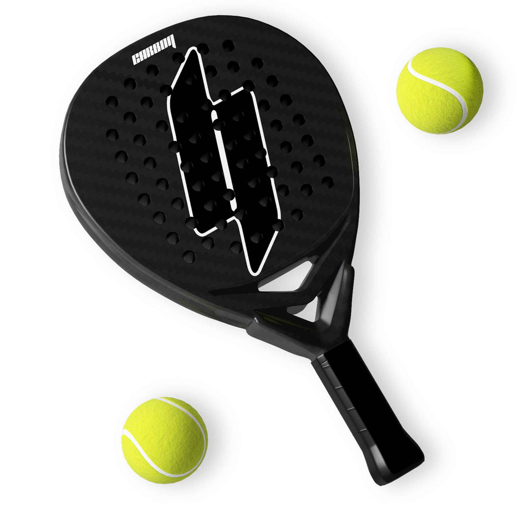 Bolt Carbon 1.0 white lightning bolt logo black padel racket premium minimalist design