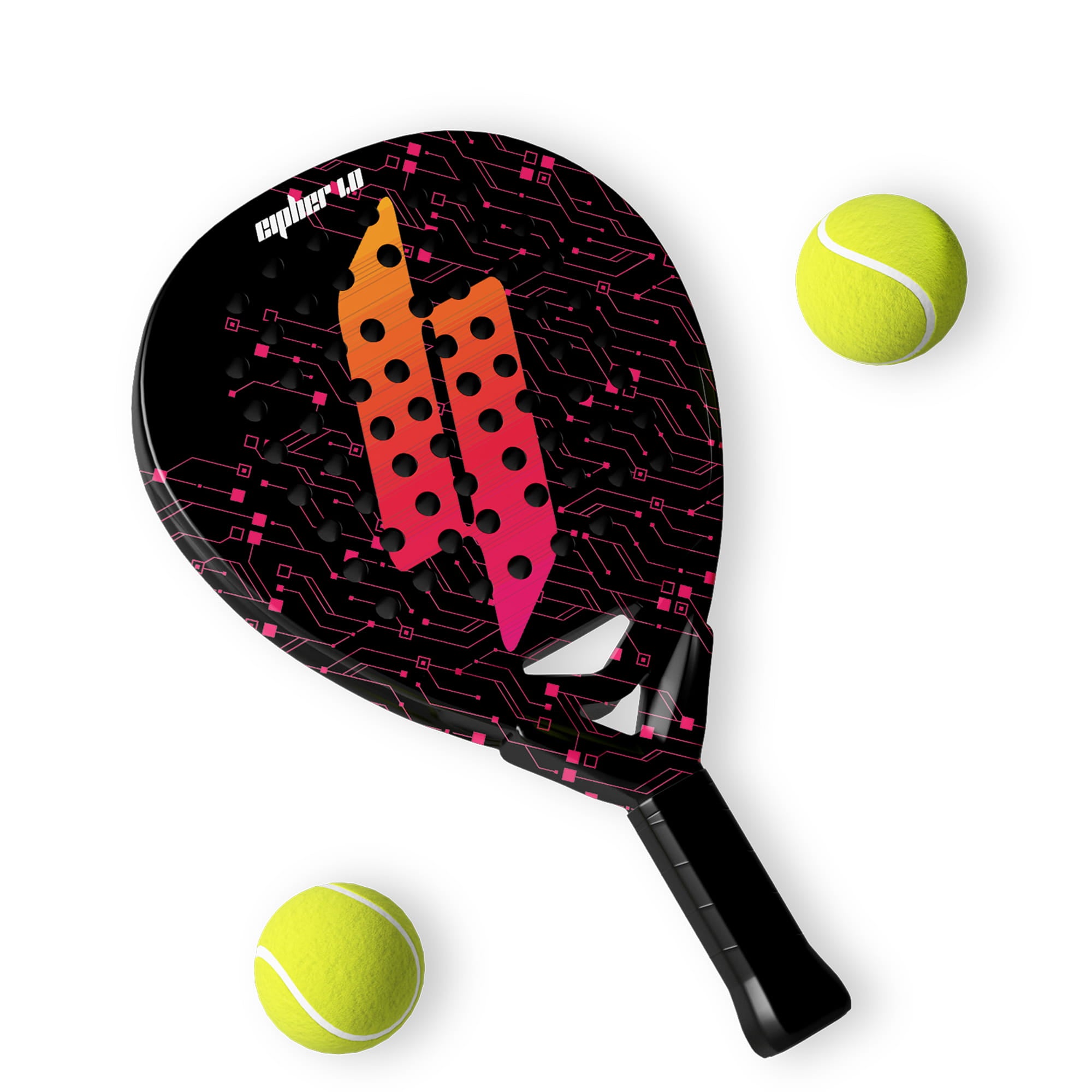 Bolt Cipher padel racket ergonomic grip EVA foam handle non-slip