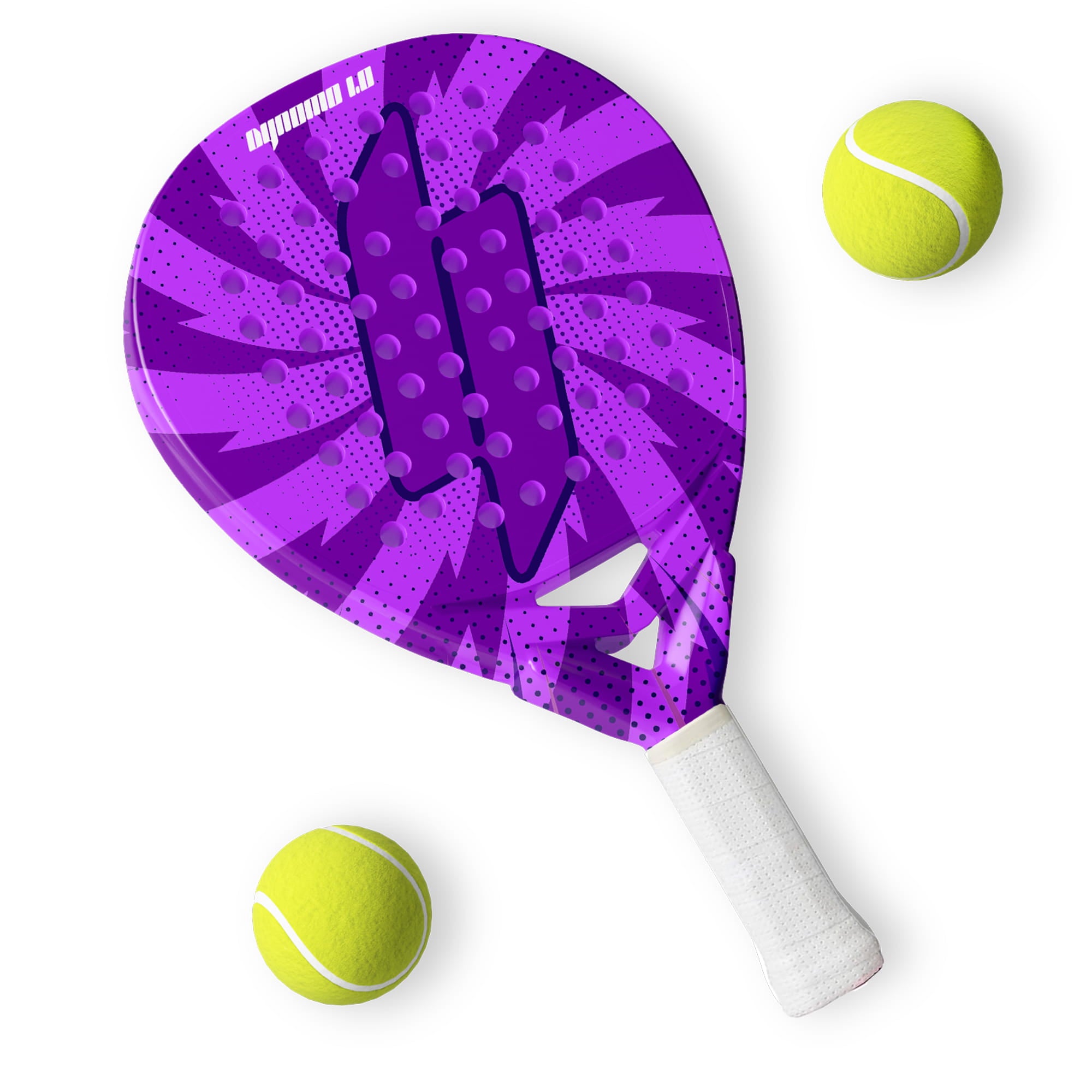 Bolt Dynomo 1.0 padel racket white cushion grip ergonomic non-slip overgrip