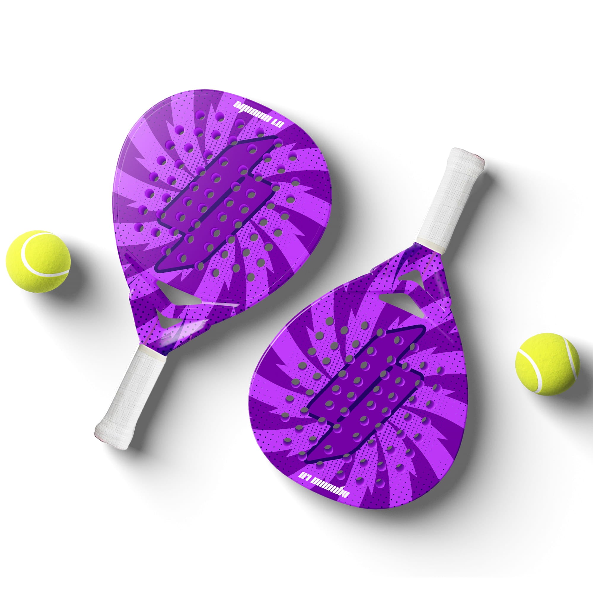 Beginner intermediate player using Bolt Dynomo padel racket court USA purple