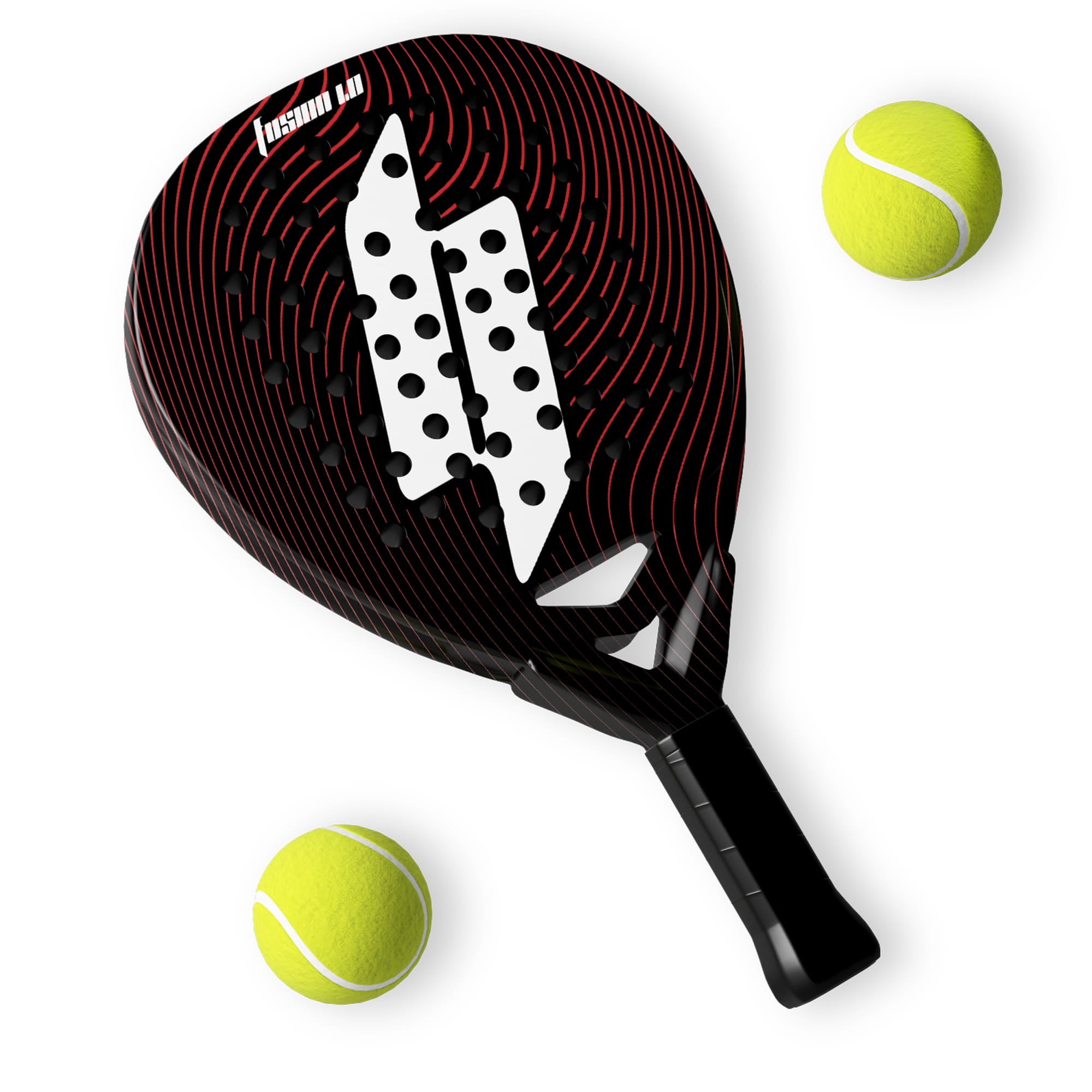 Bolt Fusion 1.0 padel racket black ergonomic grip cushion non-slip all-court