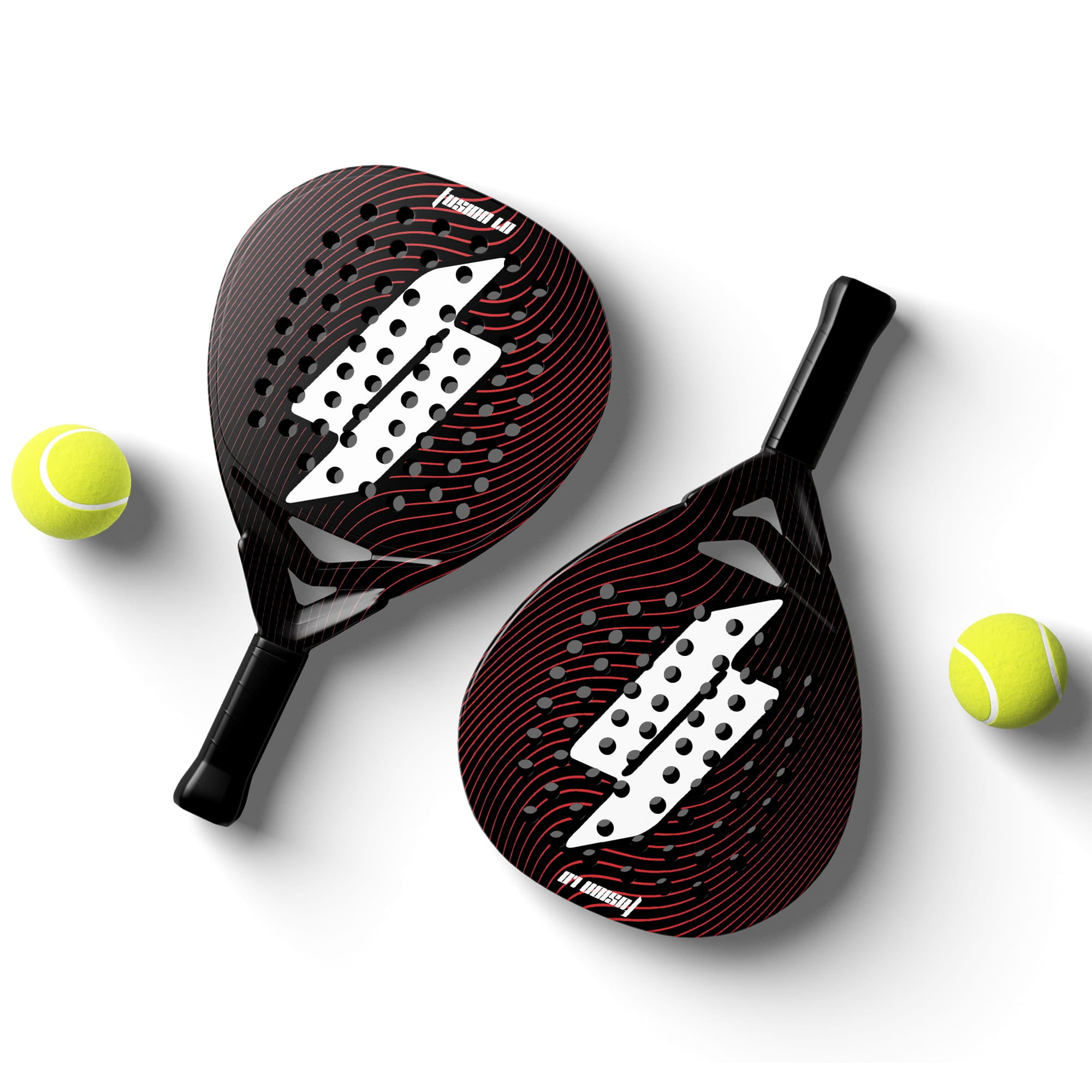 Bolt Fusion 1.0 padel racket side profile teardrop shape black red USA competition