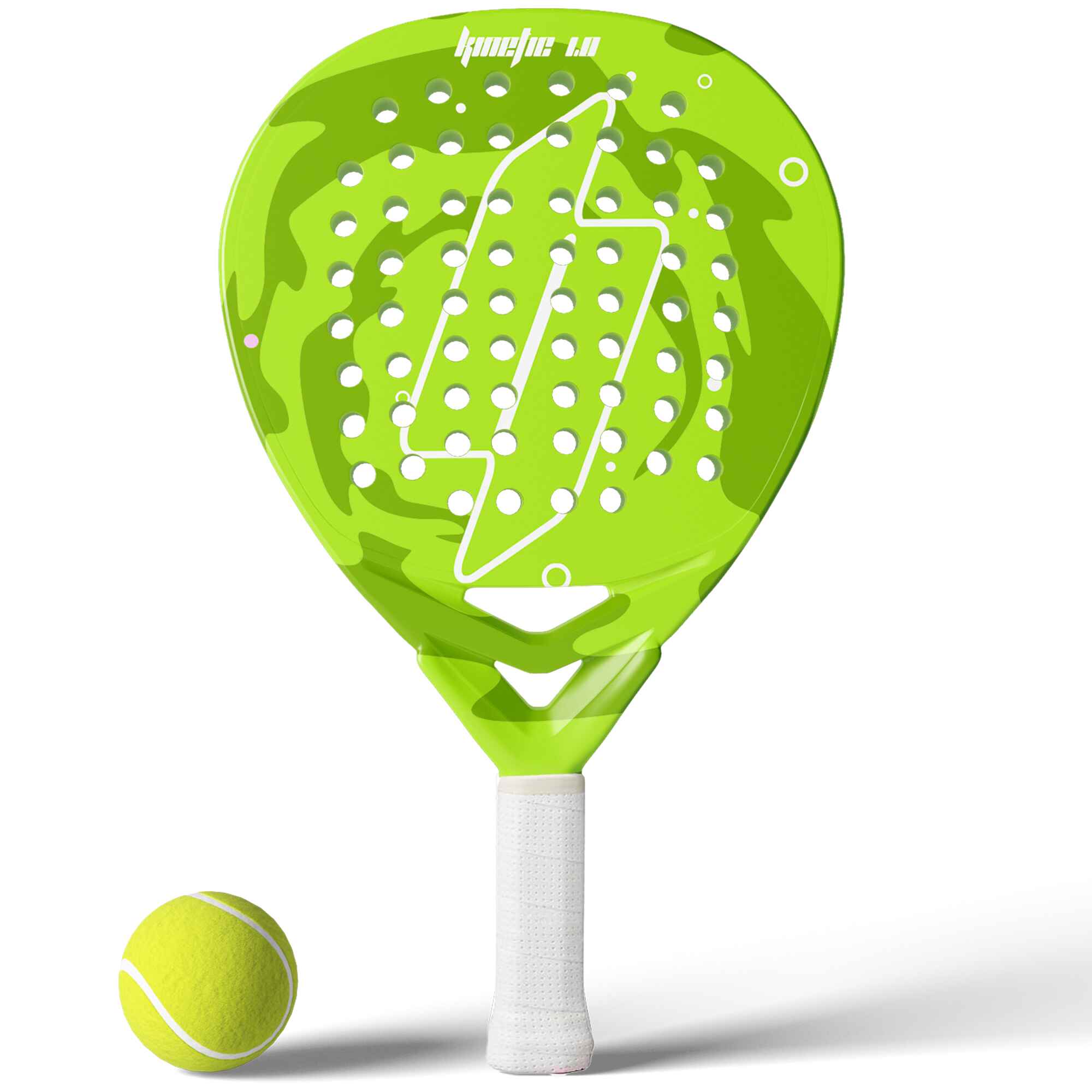 Player using carbon fiber paddle racket pickleball court USA