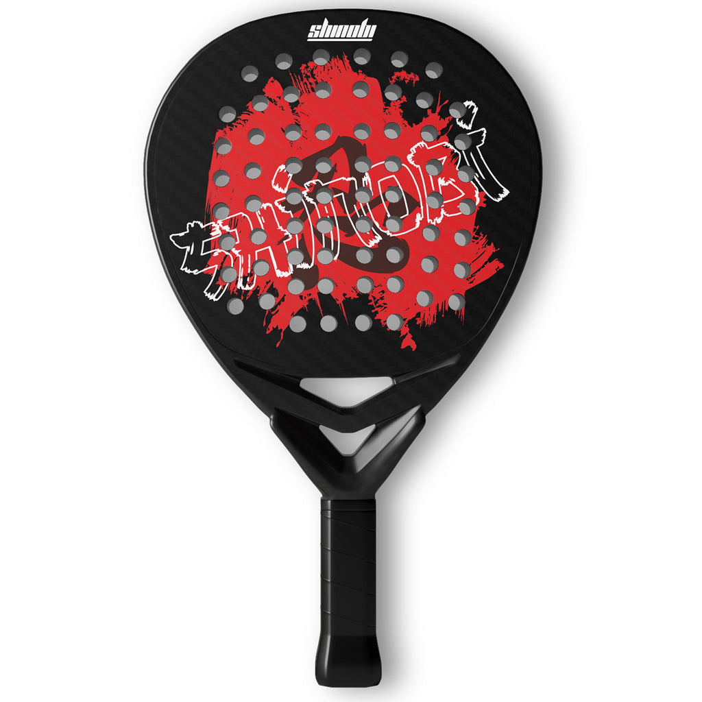 Bolt Shinobi 1.0 ninja carbon fiber padel racket red ink splatter black warrior design USA